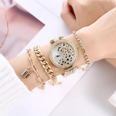 China High Quality Women Elegante Watch And Bracelet Set For Women Wristwatch And 3 Bracelets Set for sale