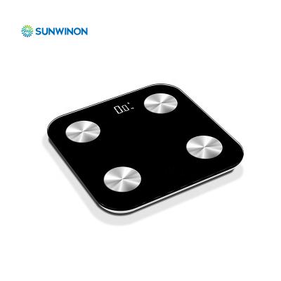 China App BT Sunwinon Top Sale F19e-b Weighing Scale BT Smart Wifi Mobile Electronic Electric Bathroom Scale for sale