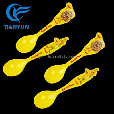 China Viable Custom Shape And Logo Printing Plastic Ice Cream Spoon for sale