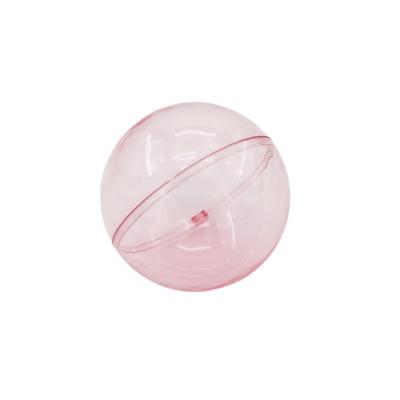 China Game Gift Transparent Pink Color Plastic Hollow Ball For Promotion Gift for sale