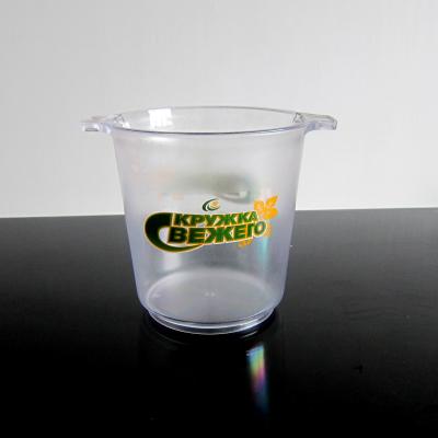 China Wholesale Factory Stocked Plastic Ice Bucket Custom Logo For Bar for sale