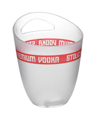 China Sustainable Free Sample High Quality Mini Plastic Reusable Ice Bucket For Bar for sale