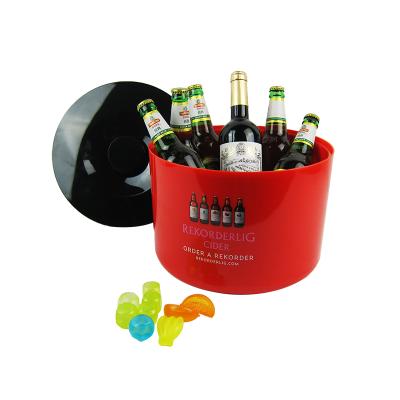 China Minimalist 10L Round Shape Plastic Ice Cooler With Cover For Wine for sale