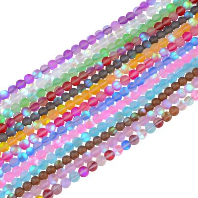 China Matte beads Crystal Glitter Frosted Beads colored for sale