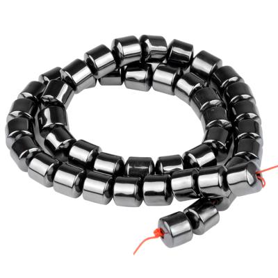 China Popular Wholesale Loose Cylinder Magnetic Hematite Beads For Jewelry Making for sale