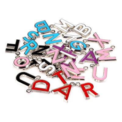 China Newest 2021 26 Colorful Initials Letter Charm Pendants Accessories For Necklace Jewelry Making for sale