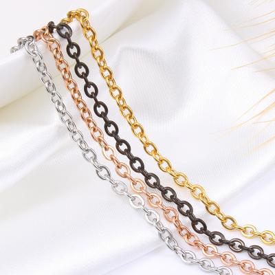 China New Arrival Twist Chain Necklace Stainless Steel Environmental Gold Plated Link Chain Necklace Jewelry for sale