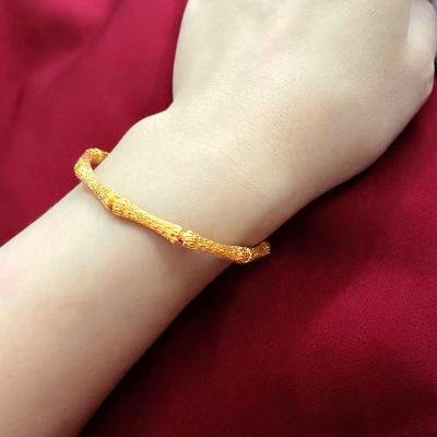 China JXX JSZ-Z52 copper alloy bangle bracelet + CLASSIC gold plated bracelet cuff women bamboo bamboo for sale