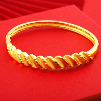 China CLASSIC JXX JSZ-Z46 24K Gold Plated Vintage Screw Bangle Bracelet Wholesale Women for sale