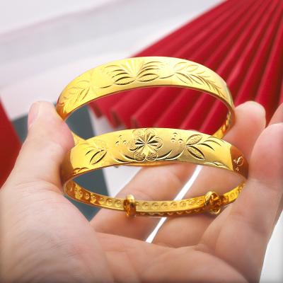 China CLASSIC JXX JSZ-Z35 24K Gold Plated China Adjustable Bracelets Designs + Simple Gold Fashion Jewelry Bangle for sale