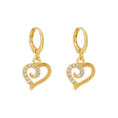 China JXX JEH-41-42 CLASSIC 24 Gold Plated Geometric Metal Circle Drop Earrings + Teardrop Earring Drop Earrings for sale