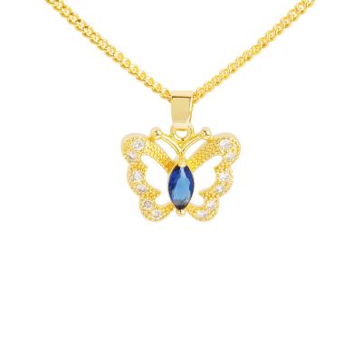 China High Quality JXX New Stunning Butterfly Pendant Symbol Charm 24K Gold Plated Accessories For Women Bracelet Making Pendant Necklace for sale