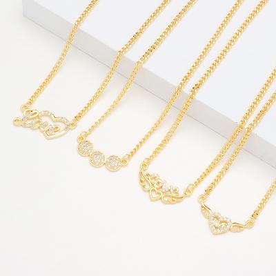 China JXX DH-49D-45CM Wholesale Ladies Jewelry CLASSIC Taurus/Sagittarius/Pisces Chain Necklace Gold Plated Zodiac Pendant Necklace for sale