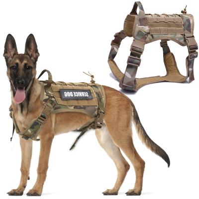 China Customized For Small Large Dog Medium Adjustable Dog Harness Safety Military Tactical Vest Training Vest for sale