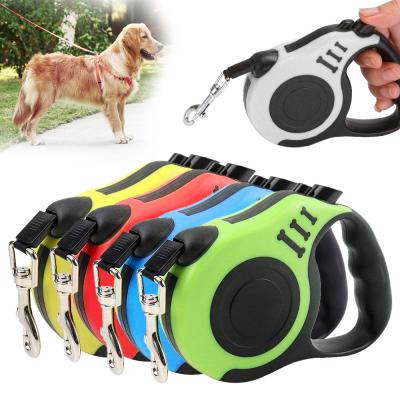 China Retractable Pet Leash Dog Leash 5m Durable Automatic Telescopic Pet 3m Durable For Running Dog Lead Caster Leash For Dogs for sale