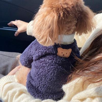 China Fashion Bear Fashion Pet Winter Clothes Viable Luxury Warm Coat Cute Fleece Dog Clothes for sale