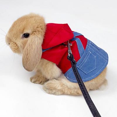 China Viable Rabbit Clothes Jacket Coat For Small Pets Animal Hat Set For Ferret Bunny Hamster Small Pet Supplies for sale