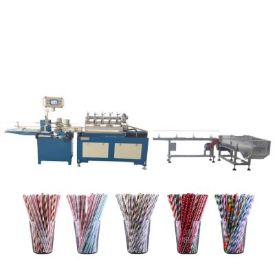 China food & Beverage Shops SINI MC510 Fully Automatic Colored Paper Dinking Straw Making Machine for sale