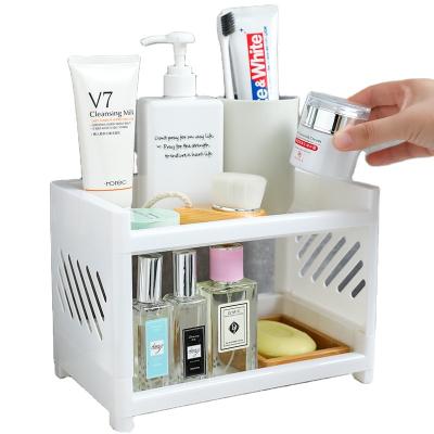 China 2022 Desktop Storage Shelf Cosmetic Storage Kitchen Bathroom Sustainable Rack for sale