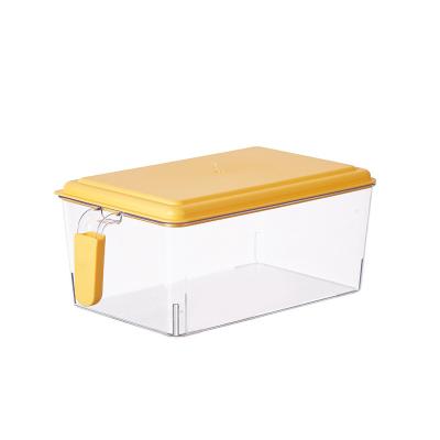 China Freshness Preservation Refrigerator Organizer Bin Stackable Fridge Food Storage Box With Handle for sale