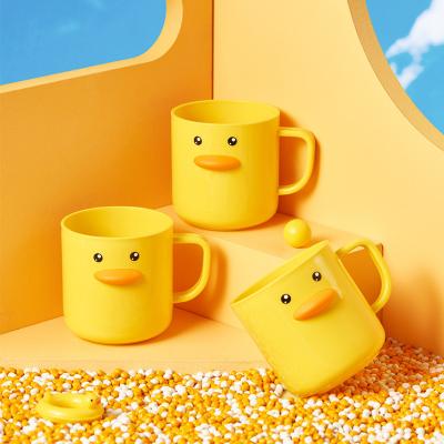 China Cute Little Duck Mouth Cup Children's Yellow Cartoon Brush Mouth Cup Cute Brush Mouth Cartoon Home Drinks Cup for sale