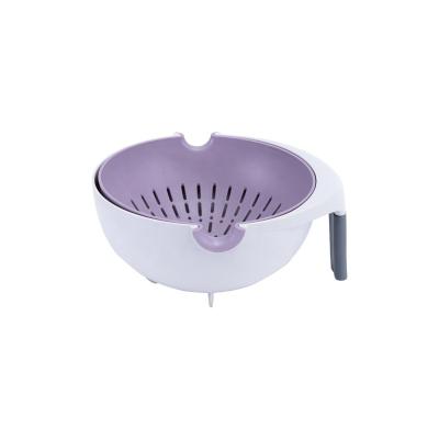 China Universal Double-Layer Stocked Rotating Filter Basket For Kitchen Dishes for sale