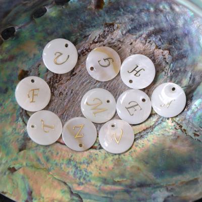 China Natural White Butterfly Shell English Letter l Jewelry Craft Shell 26 DIY Accessories for sale