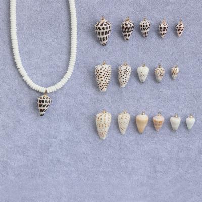 China Other Mini Lovely Hebrew Cone Shell DIY Custom Handmade Natural Pendant Jewelry Accessories for sale