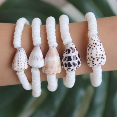 China Beautiful Cute Handmade Jewelry Natural Shell Cone Bracelet Beach Wedding Holidays for sale