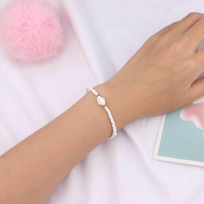 China Cute Simple Conch Shell Bracelet Shell Jewelry White Rice Pearl Beach Wedding Holiday Natural Shell Jewelry for sale