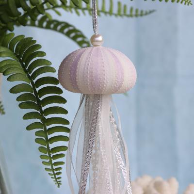 China Holiday decoration & Gift 4 Styles Sea Urchin Christmas Pendant&Drop Ornaments Natural Handmade Shell&Conch Party DIY Decor for sale