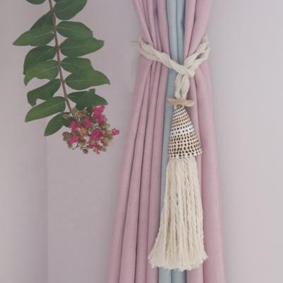 China Art Decor Natural Shell Curtain Bandage Shell&Conch Natural Handmade Crafts Mediterranean Home Decor for sale