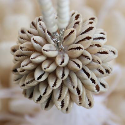 China beach & Handmade Holiday Ball Feather Car Pendant With Shell Beach Wedding&Party&Holiday&Christmas Decor for sale