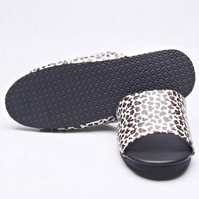 China Custom Printed PVC Bathroom Slipper Rubber Leather Sandals Fashion Trend Pattern Bathroom Indoor Slippers for sale