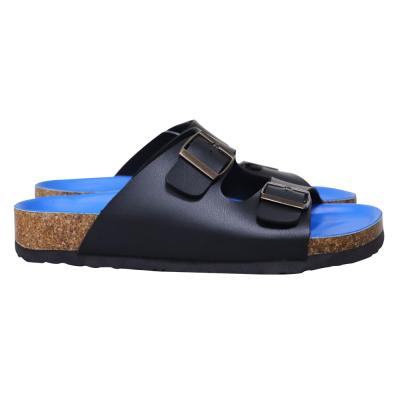 China Insulative Custom Wholesale New Casual Men and Women Leather Trim Cork Sandals Slippers Men's Shoes Casual Outdoor Sandals for sale