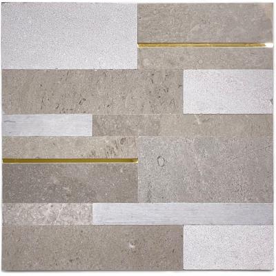 China Modern 75x300x8mm Glass Brick Tiles Marble Looks Glass Wall Decoration Tiles for sale