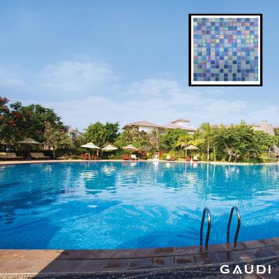 China Europe factory price pool wholesale mosaic iridescent glass mosaic tiles for swimming pools for sale