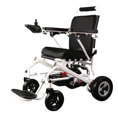 China Alluminum alloy hot sale comfort disabled lightweight folding electric wheelchair made in China for sale