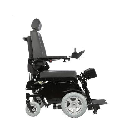 China Factory Price High Strength Favorable Quality Large Carbon Steel Medical Electric Standing Wheelchair With Joystick Controller for sale