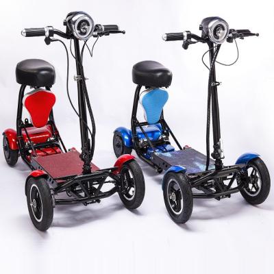 China Hot Sale Unisex Foldable Travel 4 Wheel Electric Folding Mobility Scooter Convenient For The Elderly Disabled And for sale