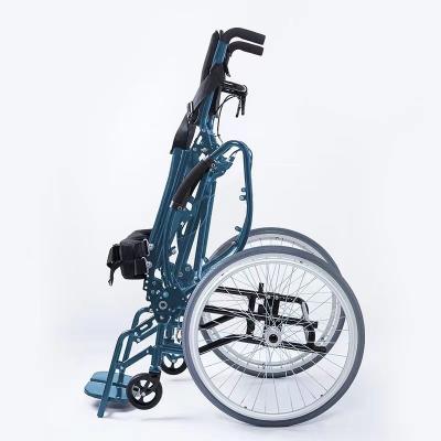 China Steel Pipe Top Selling High Efficiency 24 Inch Sports Manual Standing Wheelchairs For Handicapped for sale