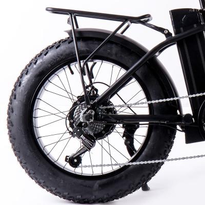 China Hot selling products unisex 48v 500 watt battery tire fat bike electric folding bike for sale