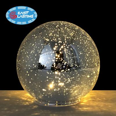 China Europe Christmas Decoration Supplies Battery Operated LED Lighted Mercury Glass Sphere for sale