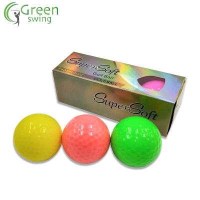 China Rubber + Colorful Surlyn Surlyn Golf Ball Golf Chain Practice Ball for sale