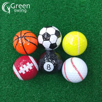 China Rubber + Best Selling Novelty Logo Sport Golf Ball Custom Made (Basketball, Soccer, Volleyball, Tennis, Baseball, Billiard Surlyn Ball) for sale