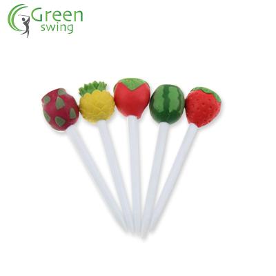 China Beautiful Durable Flower Diverse Plastic Rubber Golf Tee Fruit Golf Tee for sale