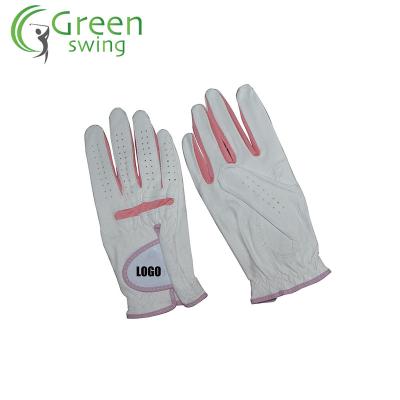 China Soft Lambskin Customized Waterproof OEM Cabretta Leather Golf Gloves For Men Women for sale