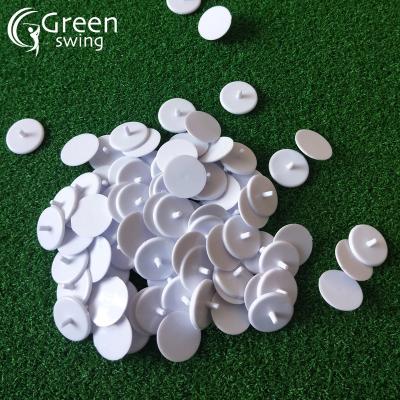 China Plastic White Color 24mm With OEM Logo Plastic Golf Ball Marker for sale