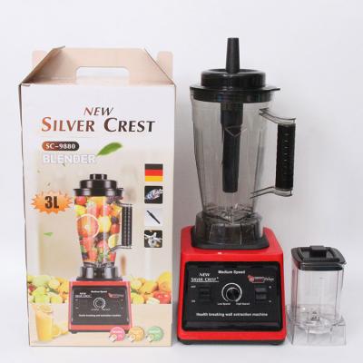 China Modern Multifunctional 2 in 1 8000w Professional Heavy Duty Commercial Mixer Smoothie Juicer Food Processor Silver Crest Blender for sale