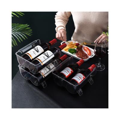 China Kitchen Fridge Cans Organizer Fridge Drink Bins Fridge Drink Storage Container Fridge Drink Can Rack Organizer for sale